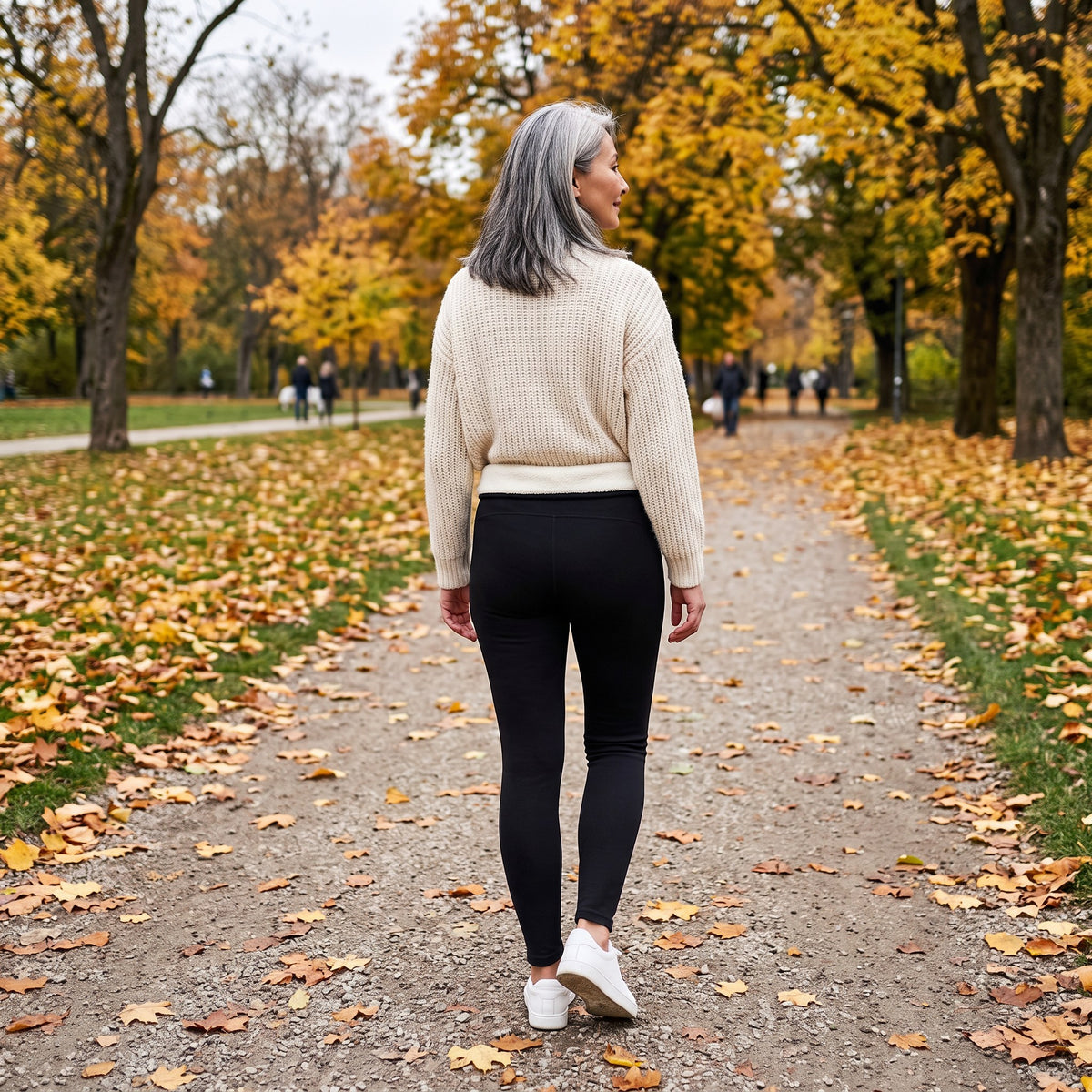 Varmeleggings med fleecefor, derhjemme