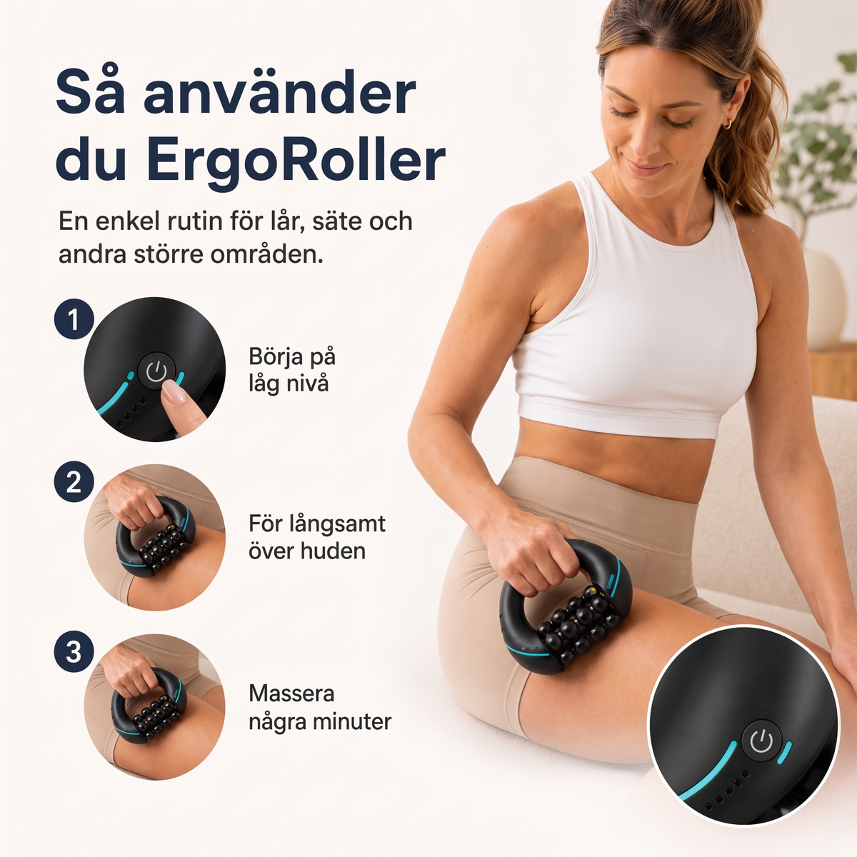 ErgoRoller – elektrisk massagerulle – bild 5