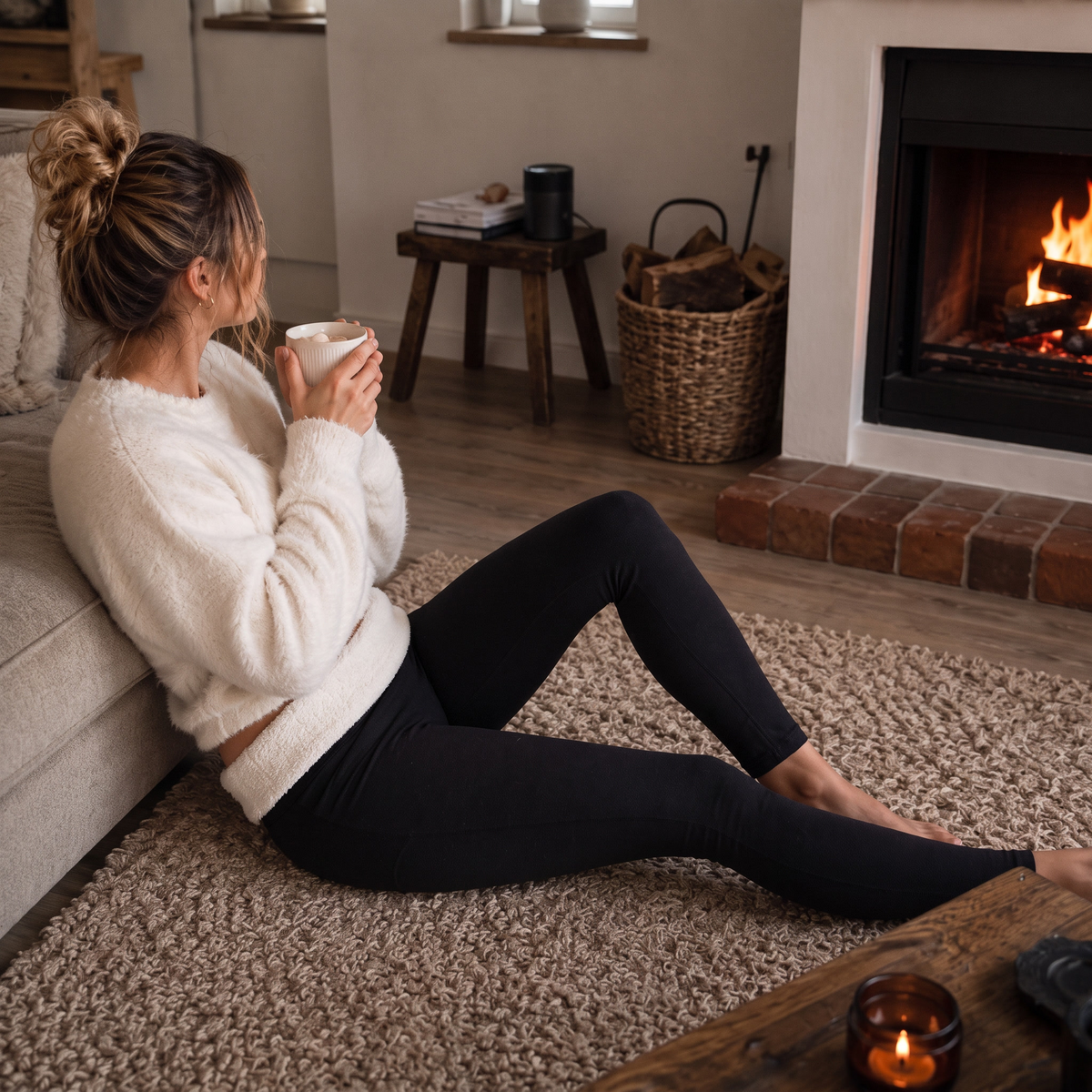 Varmeleggings med fleecefor – bild 3